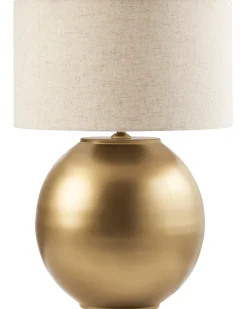 Best Beliani Lampada da tavolo SOBRAMATI Metallo Ottone Beige Ottone