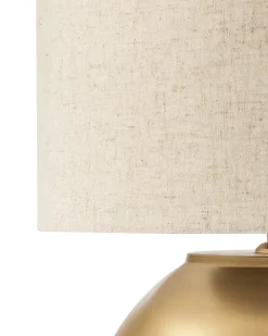 Best Beliani Lampada da tavolo SOBRAMATI Metallo Ottone Beige Ottone