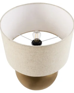 Best Beliani Lampada da tavolo SOBRAMATI Metallo Ottone Beige Ottone