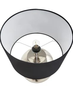 Beliani Lampada da tavolo SOBRAMATI Metallo Argento Argento Nero