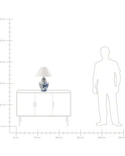 Online Beliani Lampada da tavolo SORRAIA Porcellana Bianco/Blu Bianco Blu