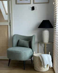 Discount Beliani Lampada da tavolo TELIRE Ceramica Beige Beige Nero