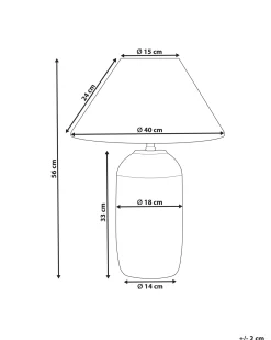 Discount Beliani Lampada da tavolo TELIRE Ceramica Beige Beige Nero