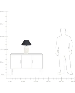Discount Beliani Lampada da tavolo TELIRE Ceramica Beige Beige Nero