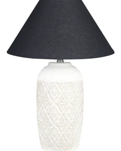 Discount Beliani Lampada da tavolo TELIRE Ceramica Beige Beige Nero