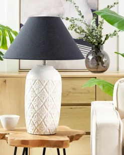 Discount Beliani Lampada da tavolo TELIRE Ceramica Beige Beige Nero