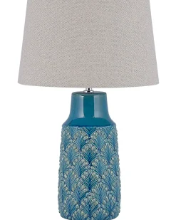 Online Beliani Lampada da tavolo THAYA Ceramica Blu Beige Blu