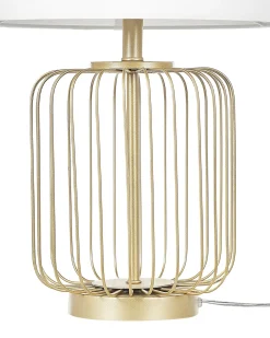 Online Beliani Lampada da tavolo THOUET Metallo Oro Bianco Oro