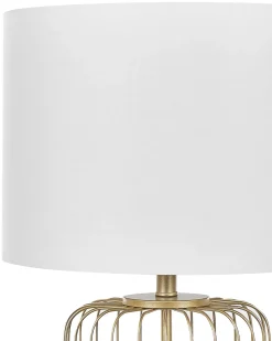 Online Beliani Lampada da tavolo THOUET Metallo Oro Bianco Oro