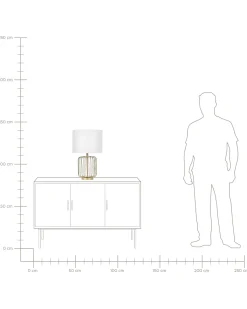Online Beliani Lampada da tavolo THOUET Metallo Oro Bianco Oro