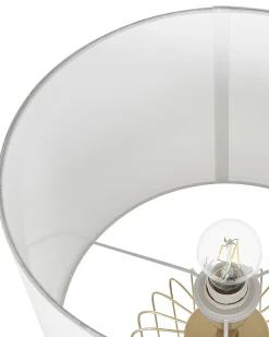 Online Beliani Lampada da tavolo THOUET Metallo Oro Bianco Oro