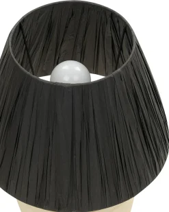 Outlet Beliani Lampada da tavolo TIGRE Ceramica Beige Beige Nero