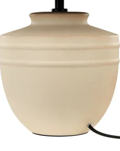Outlet Beliani Lampada da tavolo TIGRE Ceramica Beige Beige Nero