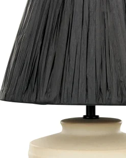 Outlet Beliani Lampada da tavolo TIGRE Ceramica Beige Beige Nero