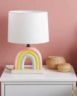 Clearance Beliani Lampada da tavolo TITNA Ceramica Multicolore Bianco Multicolore
