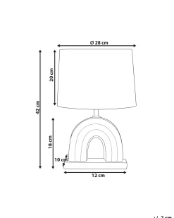 Clearance Beliani Lampada da tavolo TITNA Ceramica Multicolore Bianco Multicolore
