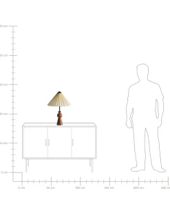 New Beliani Lampada da tavolo TOJSAN Carta Beige Beige Marrone