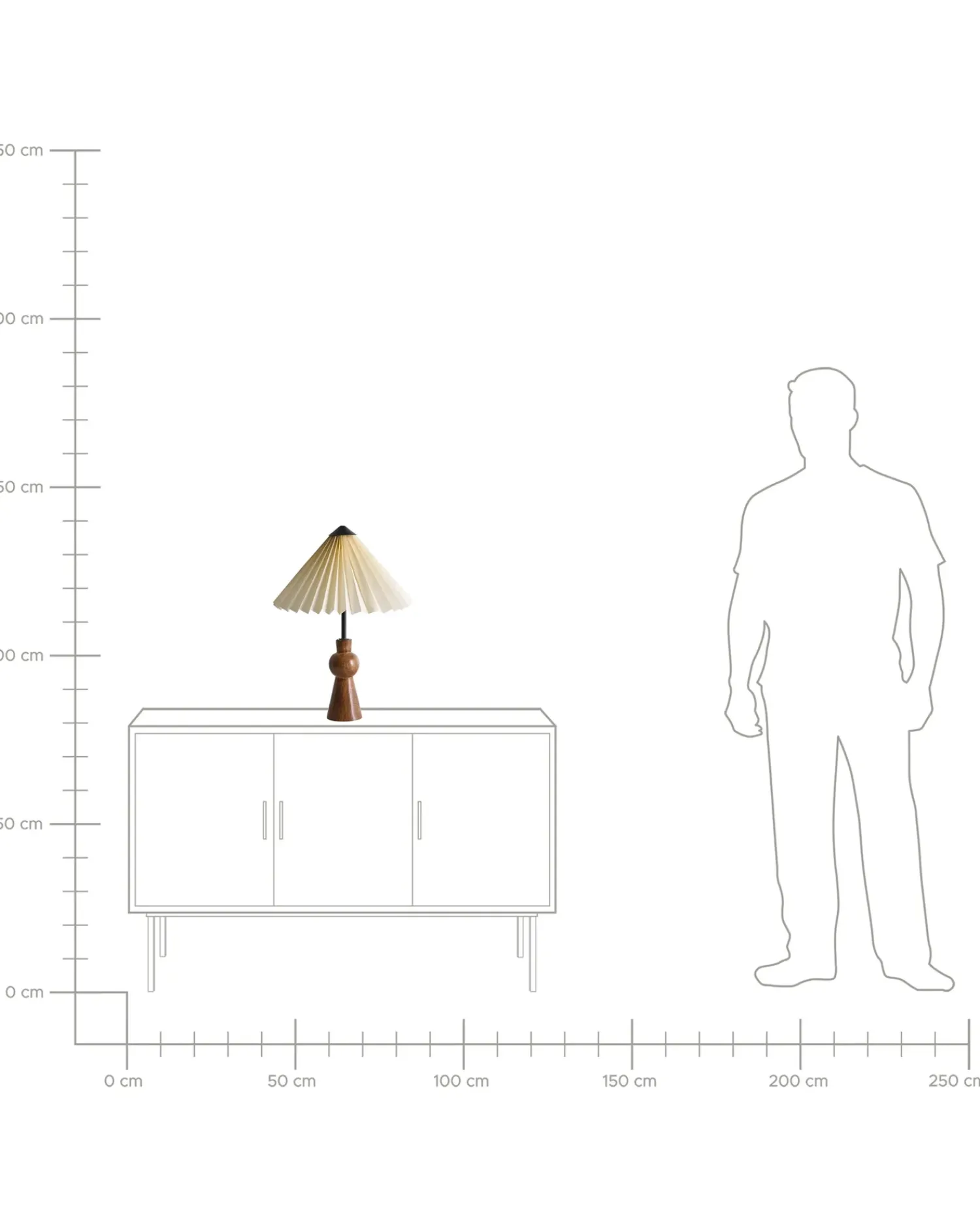 New Beliani Lampada da tavolo TOJSAN Carta Beige Beige Marrone