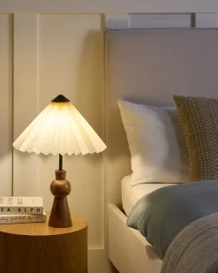 New Beliani Lampada da tavolo TOJSAN Carta Beige Beige Marrone