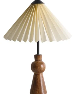 New Beliani Lampada da tavolo TOJSAN Carta Beige Beige Marrone