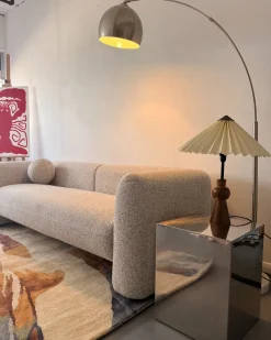 New Beliani Lampada da tavolo TOJSAN Carta Beige Beige Marrone