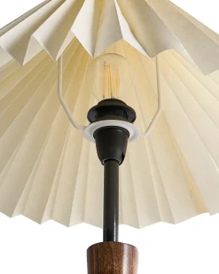 New Beliani Lampada da tavolo TOJSAN Carta Beige Beige Marrone