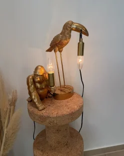 Best Beliani Lampada da tavolo Tucano ARACARI Oro Ottone Oro