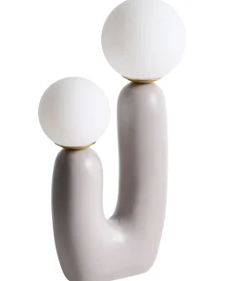 New Beliani Lampada da tavolo TULUN Grigio Bianco Grigio