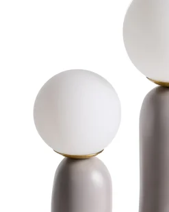 New Beliani Lampada da tavolo TULUN Grigio Bianco Grigio