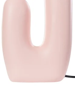 Beliani Lampada da tavolo TULUN Rosa pastello Bianco Rosa