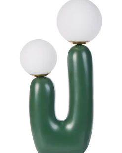 New Beliani Lampada da tavolo TULUN Verde scuro Bianco Verde