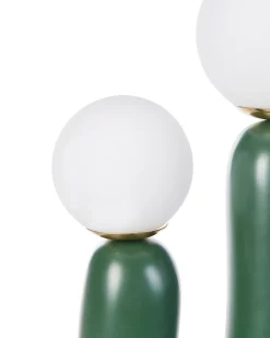 New Beliani Lampada da tavolo TULUN Verde scuro Bianco Verde