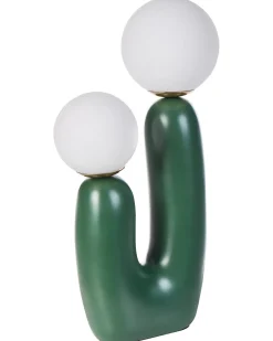 New Beliani Lampada da tavolo TULUN Verde scuro Bianco Verde