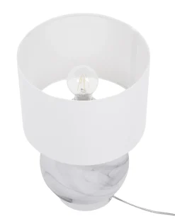 Online Beliani Lampada da tavolo UELE Metallo Marmo Grigio Bianco Grigio