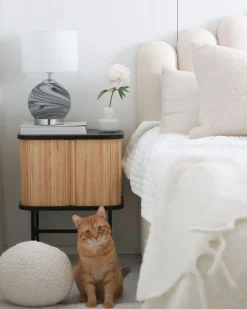 Online Beliani Lampada da tavolo UELE Metallo Marmo Grigio Bianco Grigio