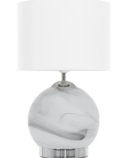 Online Beliani Lampada da tavolo UELE Metallo Marmo Grigio Bianco Grigio