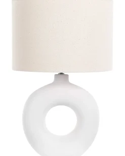 Online Beliani Lampada da tavolo VENTA Ceramica Bianco Bianco Beige