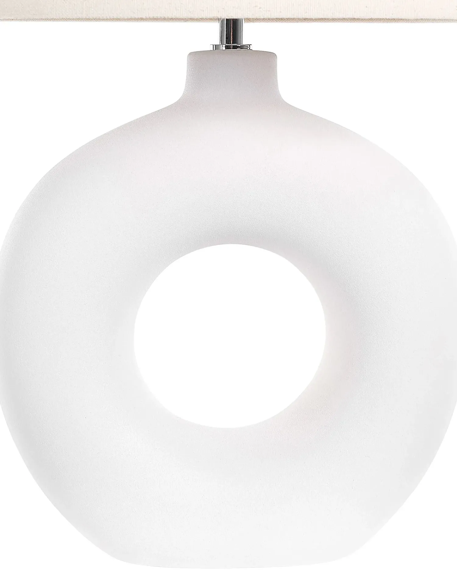 Online Beliani Lampada da tavolo VENTA Ceramica Bianco Bianco Beige