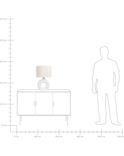 Online Beliani Lampada da tavolo VENTA Ceramica Bianco Bianco Beige