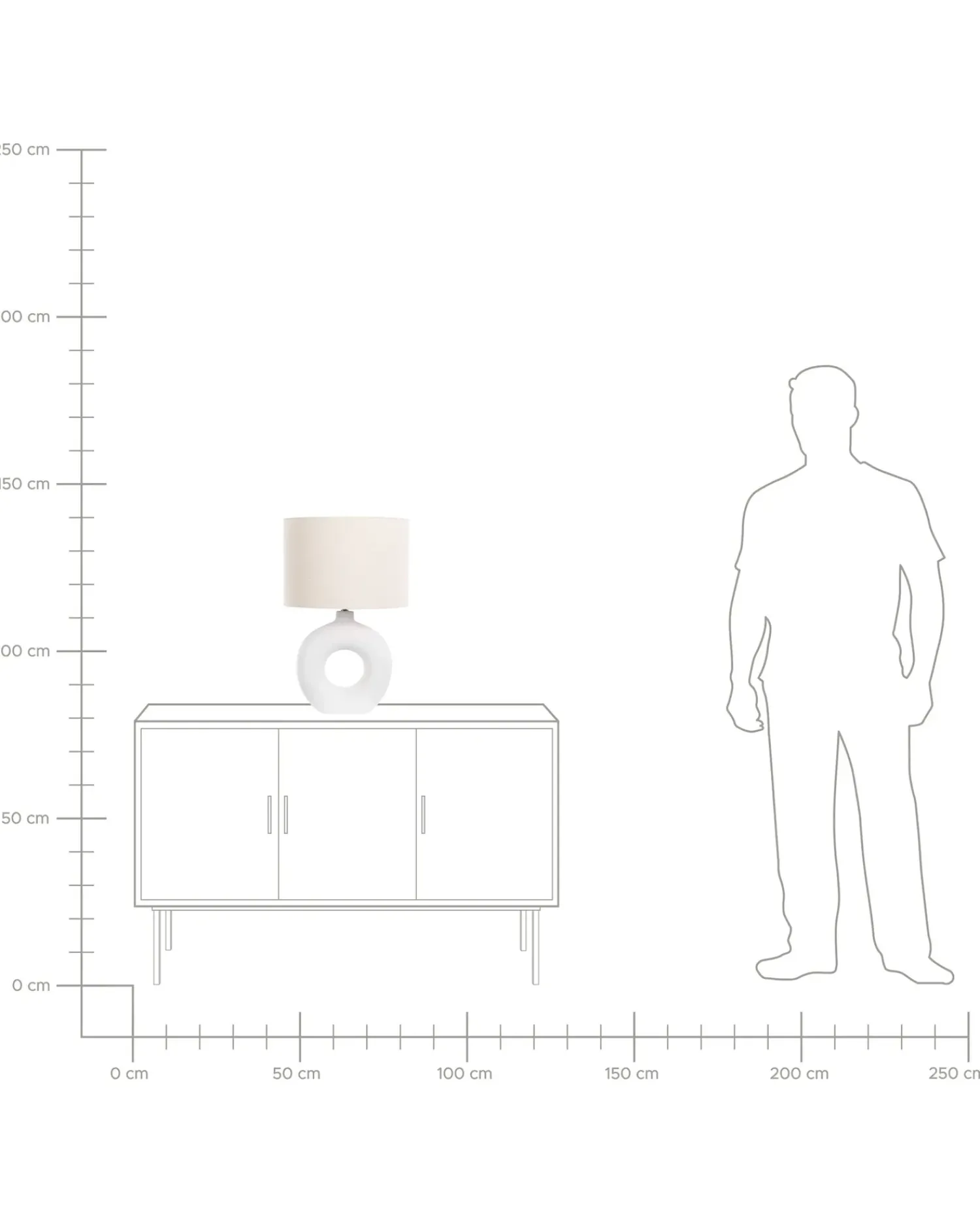Online Beliani Lampada da tavolo VENTA Ceramica Bianco Bianco Beige