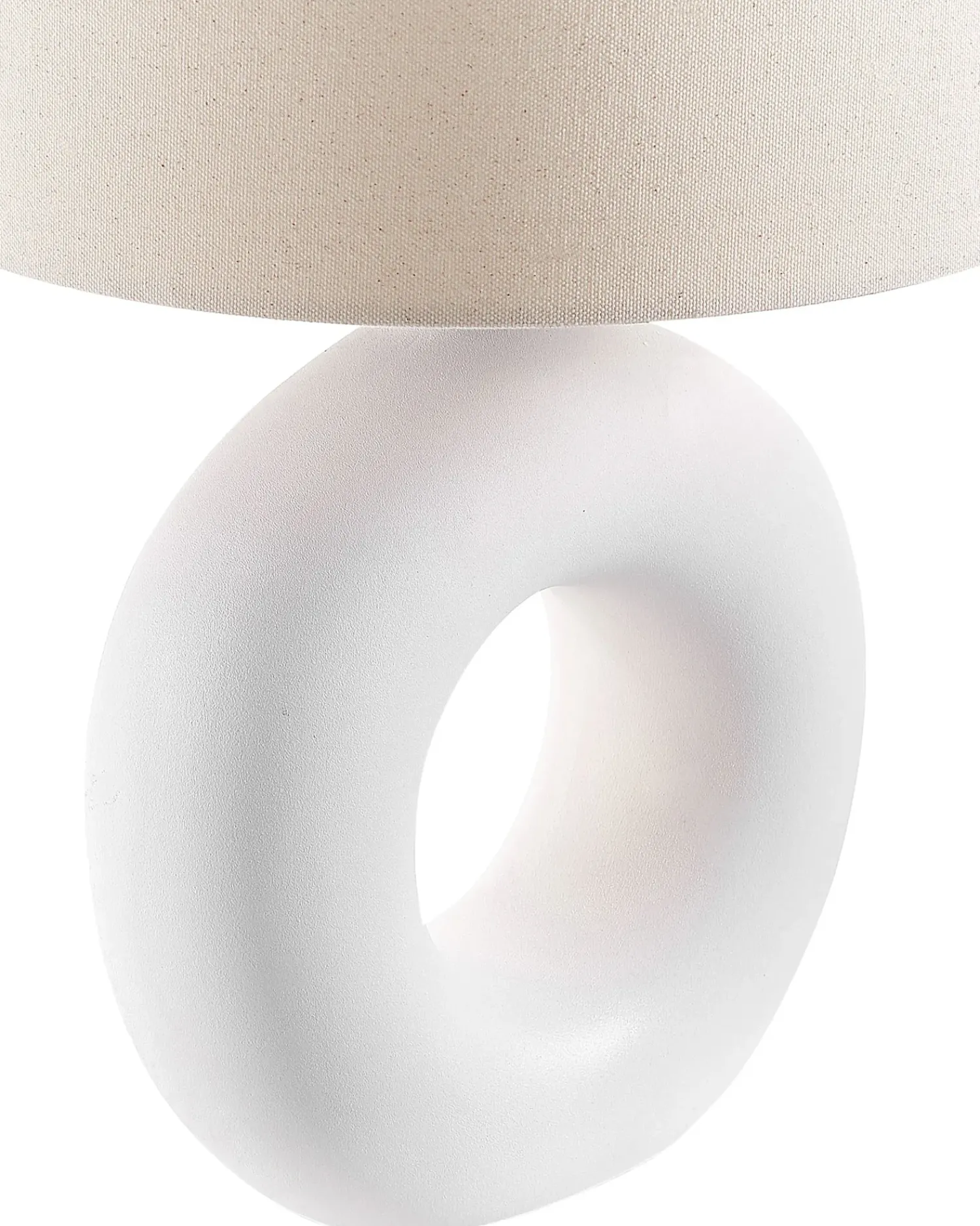 Online Beliani Lampada da tavolo VENTA Ceramica Bianco Bianco Beige