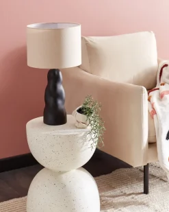 Hot Beliani Lampada da tavolo VILAR Ceramica Nero Beige Nero