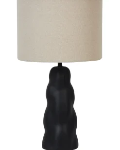 Hot Beliani Lampada da tavolo VILAR Ceramica Nero Beige Nero