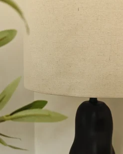 Hot Beliani Lampada da tavolo VILAR Ceramica Nero Beige Nero