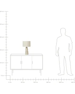 Beliani Lampada da tavolo VILAR Ceramica Beige