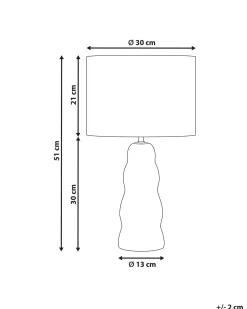 Beliani Lampada da tavolo VILAR Ceramica Beige