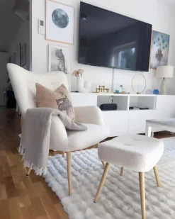 Beliani Lampada da tavolo VILAR Ceramica Beige