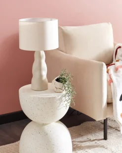 Beliani Lampada da tavolo VILAR Ceramica Beige