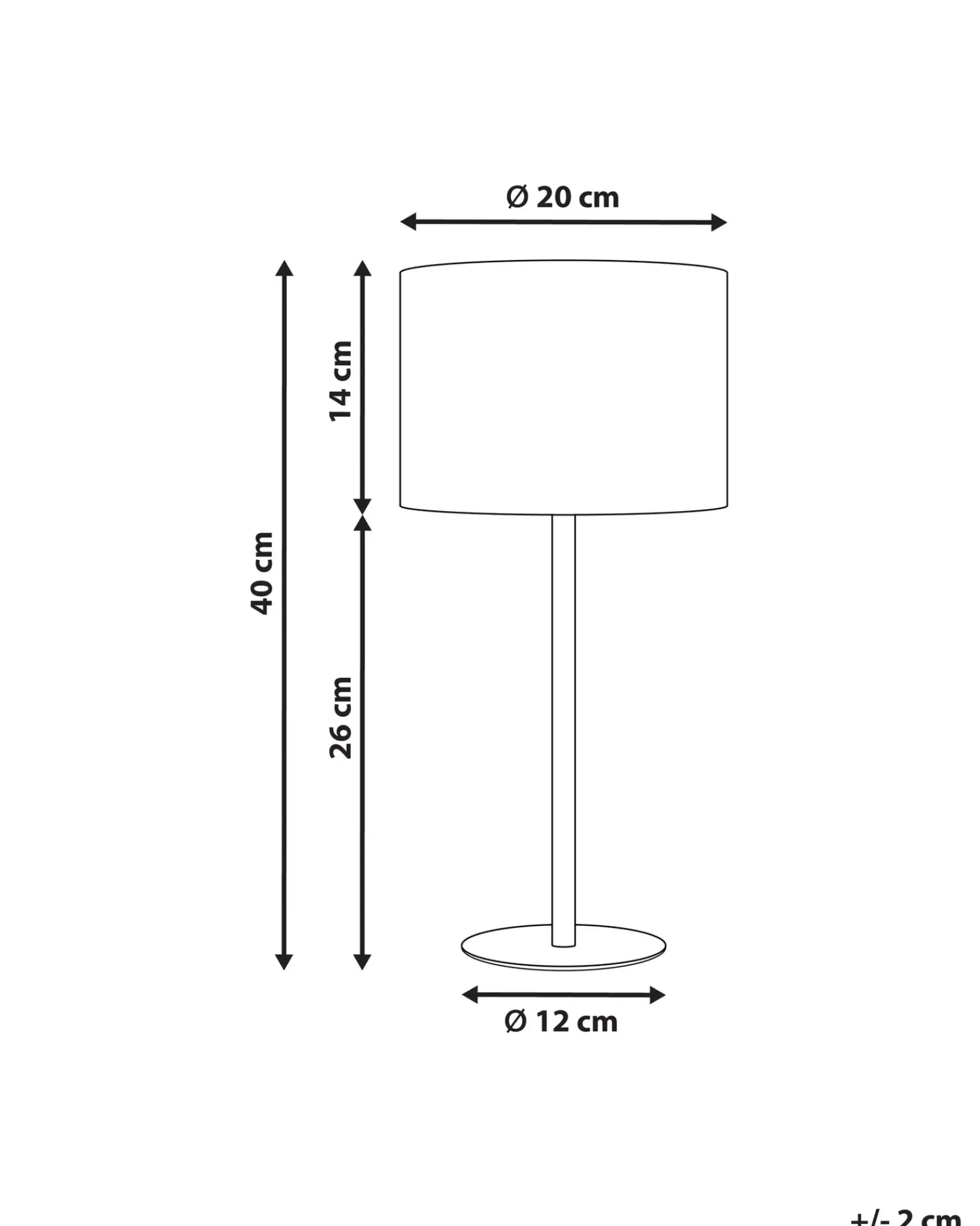 Sale Beliani Lampada da tavolo VINAZCO Bouclé Bianco Bianco Nero