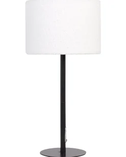 Sale Beliani Lampada da tavolo VINAZCO Bouclé Bianco Bianco Nero